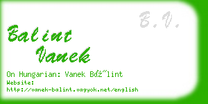 balint vanek business card